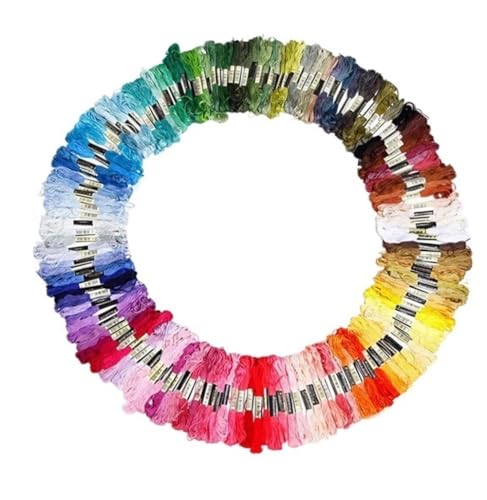 Stickgarn 100 oder 447 Stück Kreuzstichfäden in allen verschiedenen Farben, Stickgarnstränge, Bastelgarn mit Farbverlauf, 7,8 Meter Stickgarn Set (Color : 447 colors) von HUYGB