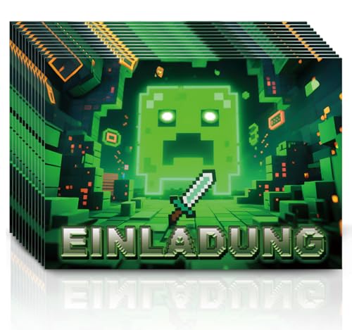 HUYUE 12x Einladungskarten Junge Mädchen Kindergeburtstag Party Einladung Karten Geburtstag (A) von HUYUE