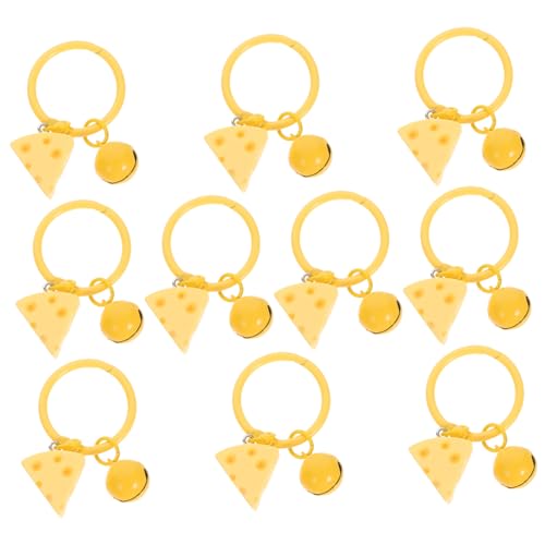 10pcs Frauenkäseschlüsselkette mit Bell niedlicher Dessert Süßigkeiten Keyring Kinder Rucksack Geldbeutel Charms Geburtstag Party bevorzugt die Schlüsselketten Mini -Bag Dekoration Schlüsselzubehör von HVBIHRJIP
