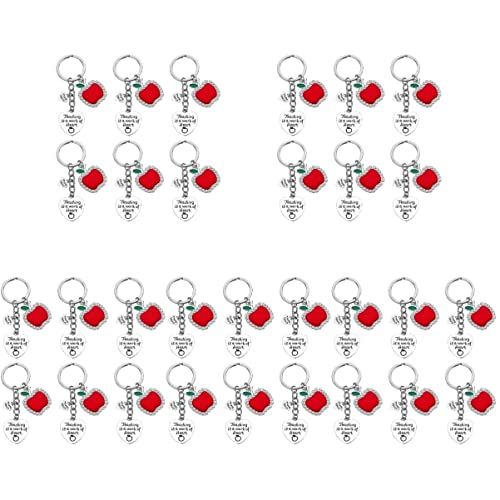 12pcs Edelstahl Wertschätzung des Tages präsentieren dekorative themenbezogene Unterrichtsschlüsselring zarte Dekorationen ein Charme Frauen Dankes Herz Geburtstag exquisite Lehrerlehrer Abschluss von HVBIHRJIP