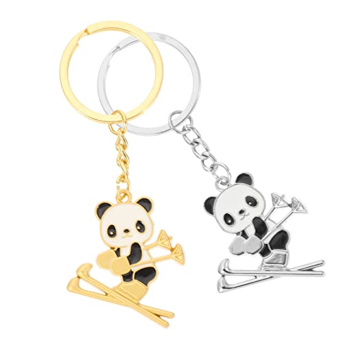 HVBIHRJIP 2pcs niedliche Panda Keychain Dekorativen Schlüsselring für Autoschlüsseltaschen Schöne Panda Design Graduation Party Gunst robustes Accessoire für Mädchen von HVBIHRJIP