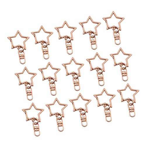 HVBIHRJIP 48pcs sterngeformte Schlüsselhalter Metallschlüsselring Langlebiger Leichtmetallschlüsselkette für Partys Hochzeiten und Einkaufstile Silberschlüsselhalter von HVBIHRJIP