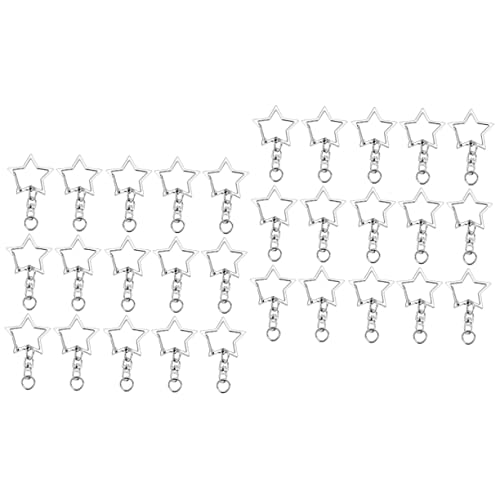HVBIHRJIP 48pcs sterngeformte Schlüsselhalter Metallschlüsselring Langlebiger Leichtmetallschlüsselkette für Partys Hochzeiten und Einkaufstile Silberschlüsselhalter HVBIHRJIP 48pcs sterngeformte Schlüsselhalter Metallschlüsselring Langlebiger Leichtmetallschlüsselkette für Partys Hochzeiten und Einkaufstile Silberschlüsselhalter von HVBIHRJIP
