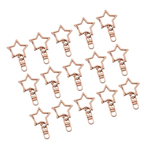 HVBIHRJIP 48pcs sterngeformte Schlüsselhalter Metallschlüsselring Langlebiger Leichtmetallschlüsselkette für Partys Hochzeiten und Einkaufstile Silberschlüsselhalter von HVBIHRJIP