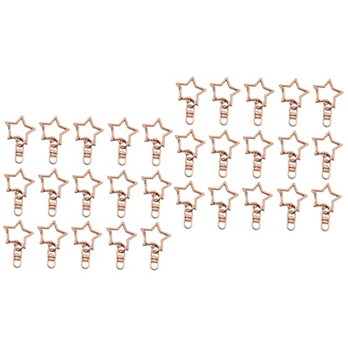 HVBIHRJIP 48pcs sterngeformte Schlüsselhalter Metallschlüsselring Langlebiger Leichtmetallschlüsselkette für Partys Hochzeiten und Einkaufstile Silberschlüsselhalter von HVBIHRJIP