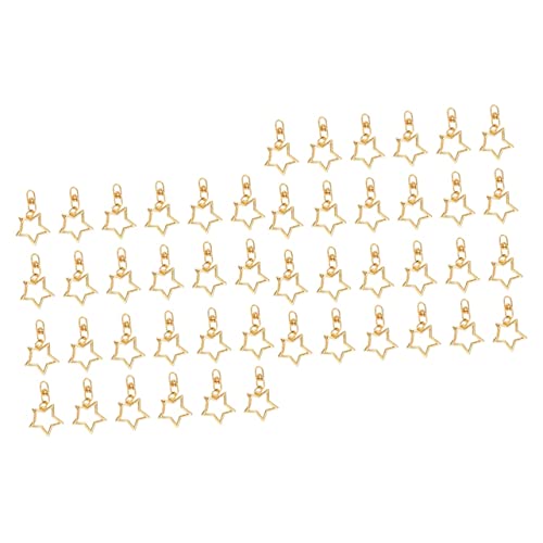 HVBIHRJIP 48pcs sterngeformte Schlüsselhalter Metallschlüsselring Langlebiger Leichtmetallschlüsselkette für Partys Hochzeiten und Einkaufstile Silberschlüsselhalter von HVBIHRJIP