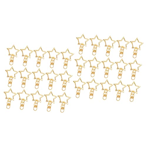 HVBIHRJIP 48pcs sterngeformte Schlüsselhalter Metallschlüsselring Langlebiger Leichtmetallschlüsselkette für Partys Hochzeiten und Einkaufstile Silberschlüsselhalter von HVBIHRJIP