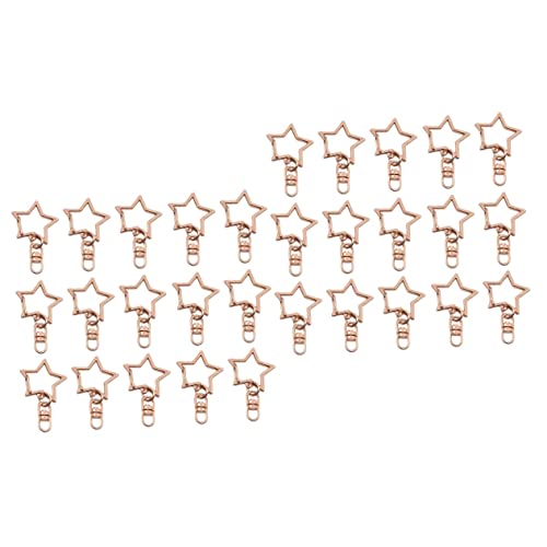 HVBIHRJIP 48pcs sterngeformte Schlüsselhalter Metallschlüsselring Langlebiger Leichtmetallschlüsselkette für Partys Hochzeiten und Einkaufstile Silberschlüsselhalter von HVBIHRJIP