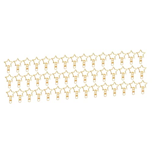 HVBIHRJIP 48pcs sterngeformte Schlüsselhalter Metallschlüsselring Langlebiger Leichtmetallschlüsselkette für Partys Hochzeiten und Einkaufstile Silberschlüsselhalter von HVBIHRJIP