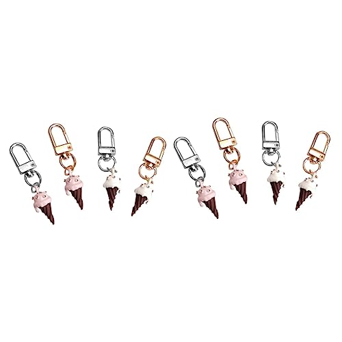 HVBIHRJIP 8 PCs Ice Cream Schlüsselbund Brieftaschenschlüsselkette Geldbeutel Schlüsselbeutel Partybeutel bevorzugt Handtasche Anhänger Geburtstagsgeschenk Auf Wieder Auf Wiedersehen von HVBIHRJIP