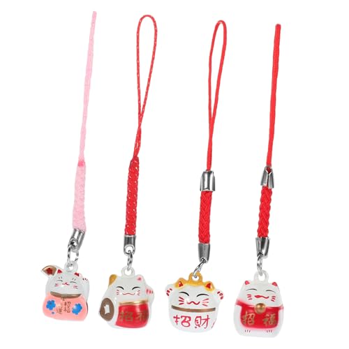 HVBIHRJIP 8pcs Schlüsselanhänger Luck Katzenbeutel Anhänger Schlüsselzauber für Handtaschen Handwerk Zubehör süße dekorative Schlüsselbund von HVBIHRJIP