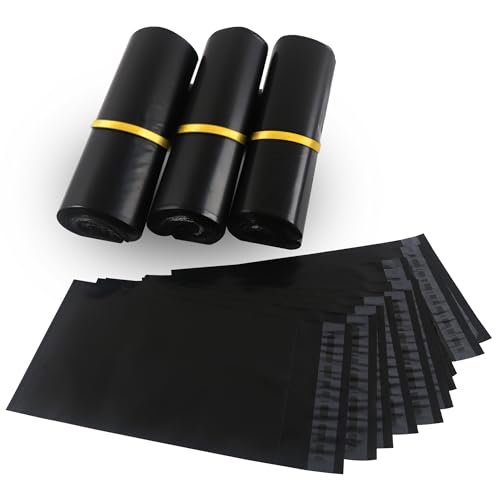 HVDHYY 25pcs Versandbeutel Plastik Versandtaschen Groß 500mmX600mm Folienversandtaschen Neues Material, Wasserdicht, Selbstklebend, Blickdicht, Versandtüten Schwarz für Textilien,Kissen, Decke von HVDHYY