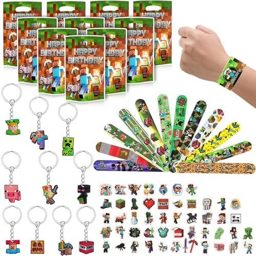 82 Stück Mitgebsel Kindergeburtstag Gastgeschenke Jungen Set Anime Miner Gamer Give Aways Geschenktüten Kindergeburtstag Schlüsselanhänger Cartoon Schnapparmband Kinder Sticker Party Aufkleber Deko 82 Stück Mitgebsel Kindergeburtstag Gastgeschenke Jungen Set Anime Miner Gamer Give Aways Geschenktüten Kindergeburtstag Schlüsselanhänger Cartoon Schnapparmband Kinder Sticker Party Aufkleber Deko von HVIERO