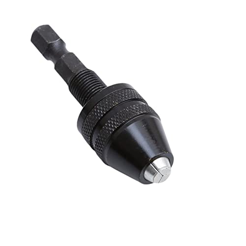 HVLVTAKANF 2 stücke 6,3mm Sechskantschaft Schnellwechsel Keyless Bohrerfutter Sechskantschaft Adapter 0,3-3,6mm 1/4quot;Sechskantschaft-Bohrer-Konverter-Handwerkzeuge Spannfutter(schwarz) von HVLVTAKANF