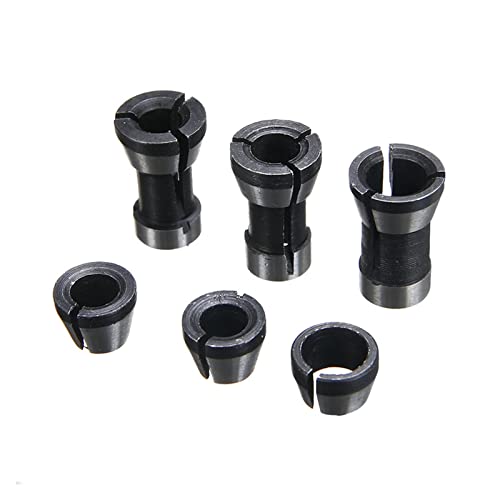HVLVTAKANF 6/8 stücke Adapter Spannzangen Set 6mm/6,35mm/8mm Spannzange Gravur Trimmen Maschine Router Fräser Werkzeug Spannfutter(6pcs) von HVLVTAKANF