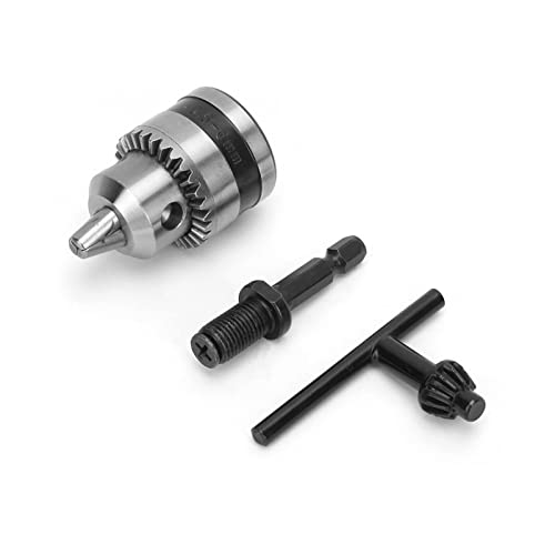 HVLVTAKANF Leichtes Bohrfutter mit Schlüssel, 0,6–6 mm, Bereich 3/8–24 UNF, konisch montiertes Bohrfutter mit 1/4-Sechskantschaft, 3/8-Gewinde-Verlängerungsstange Spannfutter HVLVTAKANF Leichtes Bohrfutter mit Schlüssel, 0,6–6 mm, Bereich 3/8–24 UNF, konisch montiertes Bohrfutter mit 1/4-Sechskantschaft, 3/8-Gewinde-Verlängerungsstange Spannfutter von HVLVTAKANF