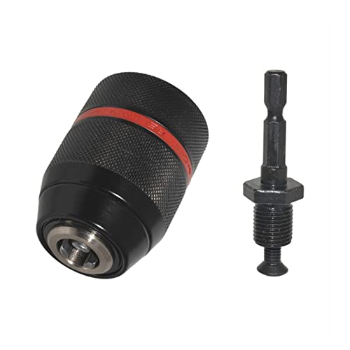 HVLVTAKANF Metall Heavy Duty 1,5-13 mm Keyless Bohrfutter Sechskantschaft/SDS/Sockel Vierkant Buchse Adapter Metall Bohrfutter Konverter Spannfutter(Styled) von HVLVTAKANF