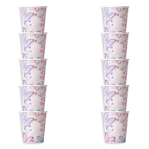 Butterfly Birthday Party Supplies 1Set Enthält Platten Servietten Tassen Flaggen Und Verschiedene Dekorationen Optional von HVRFJXI