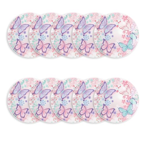 Butterfly Birthday Party Supplies 1Set Enthält Platten Servietten Tassen Flaggen Und Verschiedene Dekorationen Optional von HVRFJXI