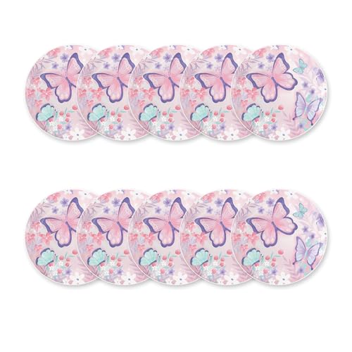 Butterfly Birthday Party Supplies 1Set Enthält Platten Servietten Tassen Flaggen Und Verschiedene Dekorationen Optional von HVRFJXI