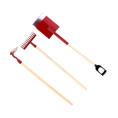 HVRFJXI 3pcs Dollhouses Gartenwerkzeuge Schaufel Rakes Hacke In 1/12 Skala Zum Erstellen Von Miniaturgärten HVRFJXI 3pcs Dollhouses Gartenwerkzeuge Schaufel Rakes Hacke In 1/12 Skala Zum Erstellen Von Miniaturgärten von HVRFJXI