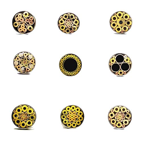 HWASH Nieten, 6 Mm Mosaik-Stiftnieten for Messergriffschraube, 21 Arten Design, Exquisiter Stil, Messergriff, Werkzeuglänge 90 Mm, 1 Stück (Color : Style 9) von HWASH