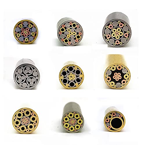 HWASH Nieten, 8 Mm Mosaik-Stiftnieten for Messergriffschraube, 21 Arten, Design, Exquisiter Stil, Länge 9 cm, 1 STK (Color : Style 19) von HWASH