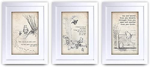 HWC Trading Winnie The Pooh Satz von 3 x A4 Framed Printed Zitat Nursery-Druck-Baby-Dusche-Raum Geschenke New Born Schlafzimmer Geschenk Druck Fotobildanzeige HWC Trading Winnie The Pooh Satz von 3 x A4 Framed Printed Zitat Nursery-Druck-Baby-Dusche-Raum Geschenke New Born Schlafzimmer Geschenk Druck Fotobildanzeige von HWC Trading