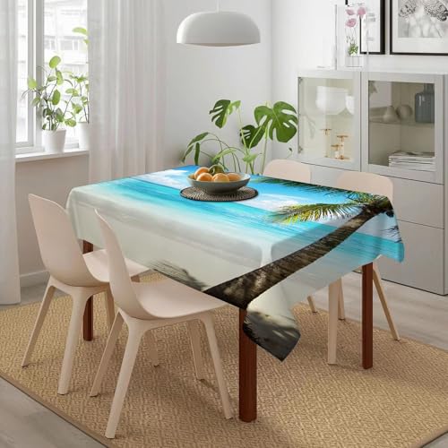 HWFOI Tischdecke Abwaschbar Rechteckig Fleckschutz Tischwäsche Wasserdicht Tischtuch Esszimmer,Küche,Garten,Party,Karibisches Meer und Kokospalmen,152x228cm HWFOI Tischdecke Abwaschbar Rechteckig Fleckschutz Tischwäsche Wasserdicht Tischtuch Esszimmer,Küche,Garten,Party,Karibisches Meer und Kokospalmen,152x228cm von HWFOI