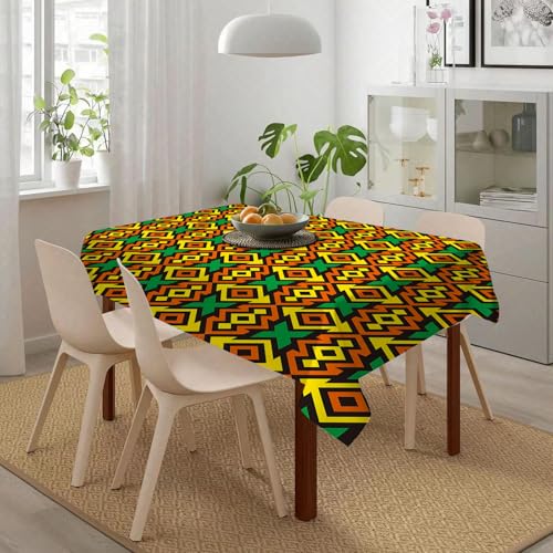 HWFOI Tischdecke Abwaschbar Rechteckig Fleckschutz Tischwäsche Wasserdicht Tischtuch Esszimmer,Küche,Garten,Party,Kente-Muster, exotische afrikanische vertikale Grenzen von Angola, Nigeria,152x228cm HWFOI Tischdecke Abwaschbar Rechteckig Fleckschutz Tischwäsche Wasserdicht Tischtuch Esszimmer,Küche,Garten,Party,Kente-Muster, exotische afrikanische vertikale Grenzen von Angola, Nigeria,152x228cm von HWFOI