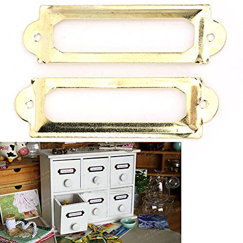 HWGING Schubladenschilder für Studenten, DIY, Retro-Schubladenschilder, Regal, Notizen, Zubehör, Gelb, 20 Stück von HWGING