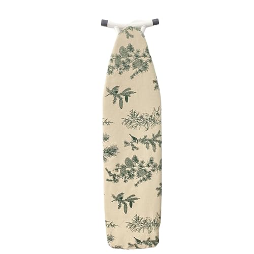 HWJFDC Bügelbrettbezug Bedruckter Bügelbrettbezug mit Kordelzug und Polsterstoff, großer Schutzbezug aus Segeltuch for Bügelbrettzubehör(Green Pine Nut) von HWJFDC
