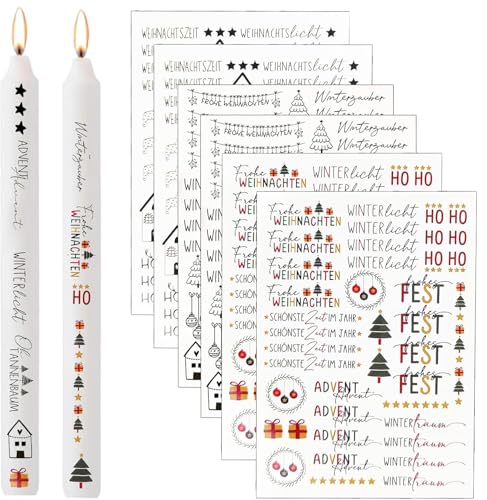 HWJPDMBD 6 Stück Kerzentattoos weihnachten, Kerzen Sticker, Kerzen Tattoo Weihnachten, Wasserschiebefolie Kerzen Kerzenfolie Kerzentattoo, Sprüche zum Verschenken, für Kerzen/Keramik HWJPDMBD 6 Stück Kerzentattoos weihnachten, Kerzen Sticker, Kerzen Tattoo Weihnachten, Wasserschiebefolie Kerzen Kerzenfolie Kerzentattoo, Sprüche zum Verschenken, für Kerzen/Keramik von HWJPDMBD