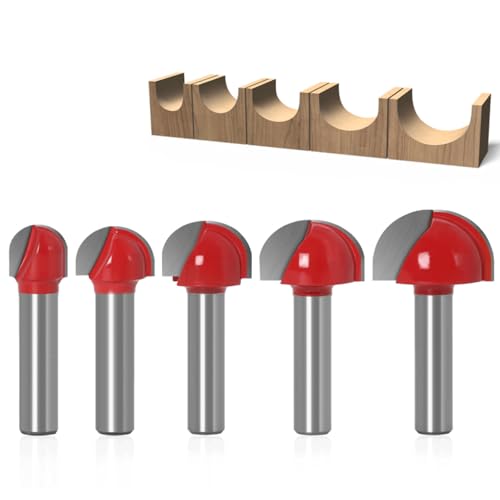 5 Stück Kugelkopffräser Holz,8 mm Schwalbenschwanz Schaft, Fräser für Fräser 8 mm Schaft, Schwalbenschwanz–12 mm/16 mm/19 mm/22 mm/25.4 mm 5 Stück Kugelkopffräser Holz,8 mm Schwalbenschwanz Schaft, Fräser für Fräser 8 mm Schaft, Schwalbenschwanz–12 mm/16 mm/19 mm/22 mm/25.4 mm von HWTONG