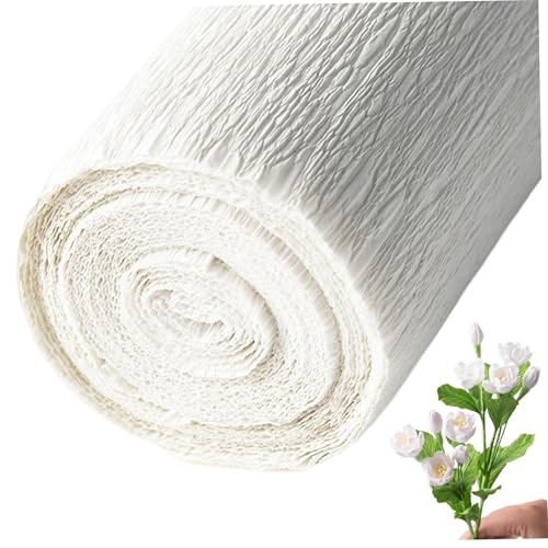 HWXZUUO 1 Roll-Krepppapier, 98x20 eingedicktes weißes Krepppapierrollenrollenrollenresistent und leicht zu formeblätter für Blumen, Partydekorationen, Kunsthandwerk und mehrPapier HWXZUUO 1 Roll-Krepppapier, 98x20 eingedicktes weißes Krepppapierrollenrollenrollenresistent und leicht zu formeblätter für Blumen, Partydekorationen, Kunsthandwerk und mehrPapier von HWXZUUO