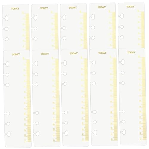 10pcs Lineal mit Löchern für Binder, 7x2 Zoll 6 Loch Plastik A6 BINDER LEIGER, A6 -Planerzubehör zum Zeichnen, mathematische Probleme mit Löchern für von HWXZUUO