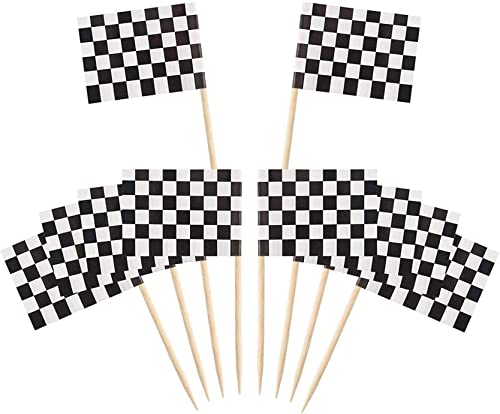 120 Pack karierte Rennflagge Zahnstocher Cupcake Picks Zahnstocher Fahnen Abendessen Flaggen Race Car Cake Toppers Dekorationen Partyzubehör 120 Pack karierte Rennflagge Zahnstocher Cupcake Picks Zahnstocher Fahnen Abendessen Flaggen Race Car Cake Toppers Dekorationen Partyzubehör von HWXZUUO