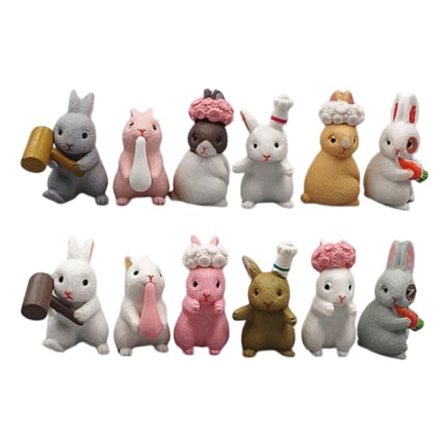 12pcs Ostern Kaninchenkuchen Toper Set Bunny Cupcake Topper Miniatur Hasenkranz Hasen Puppe Mikro Landschaft OrnamentsBunny 12pcs Ostern Kaninchenkuchen Toper Set Bunny Cupcake Topper Miniatur Hasenkranz Hasen Puppe Mikro Landschaft OrnamentsBunny von HWXZUUO