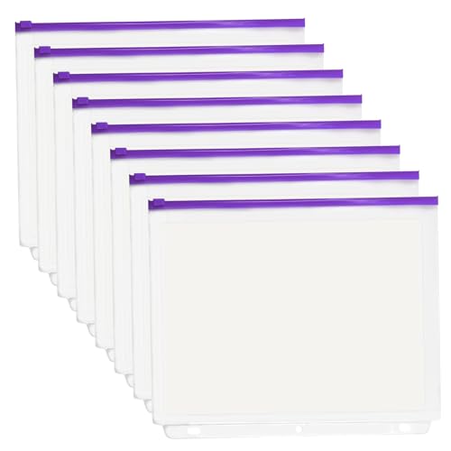 8PCS-Bindemitteltaschen für 3 Ringbindemittel, klare PVC Reißverschluss-Taschen, wasserdichte Tränenresistente Seitenschutzschützer für 3-Ring-Notebook-Lose-Blatt-Taschen für -Ring 8PCS-Bindemitteltaschen für 3 Ringbindemittel, klare PVC Reißverschluss-Taschen, wasserdichte Tränenresistente Seitenschutzschützer für 3-Ring-Notebook-Lose-Blatt-Taschen für -Ring von HWXZUUO