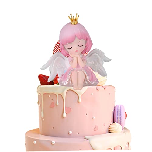 Baby Girl Figur Cake Topper Engel Kuchen Dekor Car Desktop Ornamente Babyparty Party Supply für Abschlussgeschenk 11.5 * 12 cm von HWXZUUO