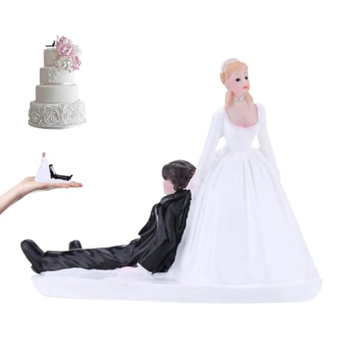 Braut und Bräutigam -Kuchen -Top -Harz Synthetisches Harz Lustige künstliche Hochzeitstorte Topper Süßes Cartoon Lifelike Simulation Dekorative Figur und Braut und Bräutigam -Kuchen -Top -Harz Synthetisches Harz Lustige künstliche Hochzeitstorte Topper Süßes Cartoon Lifelike Simulation Dekorative Figur und von HWXZUUO
