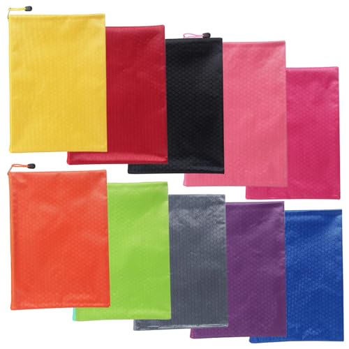 Dokumentbeutel, 10pcs wasserdichte PVC -Zip -Beutel, 9, 5 x 6, 7 Zoll A5 Reißverschluss, durchscheinender Dokumentordner für Schulbürovorräte von HWXZUUO