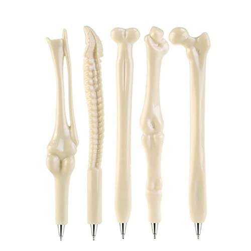 HWXZUUO Kugelschreiber -Ballstall -Neuheit Fingerschädel Knochenform Stationerie Bürovorräte für Schüler 5pcs Schreiben von Stiften von HWXZUUO