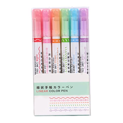 HWXZUUO Kurve Highlighter Stift Set Roller Tip Curve Liner Highlighter Handkonto Fluoreszenzstifte DIY -Marker 6pcs HWXZUUO Kurve Highlighter Stift Set Roller Tip Curve Liner Highlighter Handkonto Fluoreszenzstifte DIY -Marker 6pcs von HWXZUUO