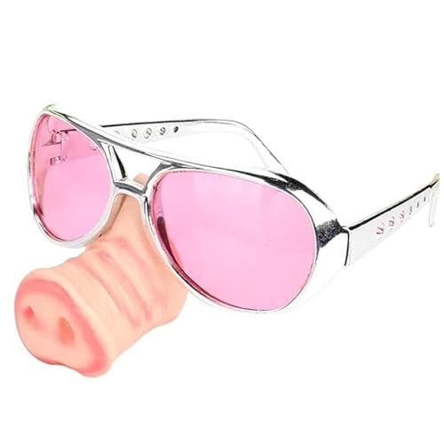 HWXZUUO Partygläser Schwein Nase Neuheit Sonnenbrille Funky Sonnenbrille Witzer für Erwachsene, Kinderpartyzubehör für Halloween, Geburtstag, Maskerade Junggeselle Brille HWXZUUO Partygläser Schwein Nase Neuheit Sonnenbrille Funky Sonnenbrille Witzer für Erwachsene, Kinderpartyzubehör für Halloween, Geburtstag, Maskerade Junggeselle Brille von HWXZUUO