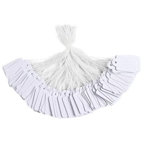 Preisschilder mit angeschlossener String, 1000 PCS -Geschenkanhänger mit String, beschreibbare Waren, Hang -Markierung für Produktschmuck Kleidung Preis von HWXZUUO