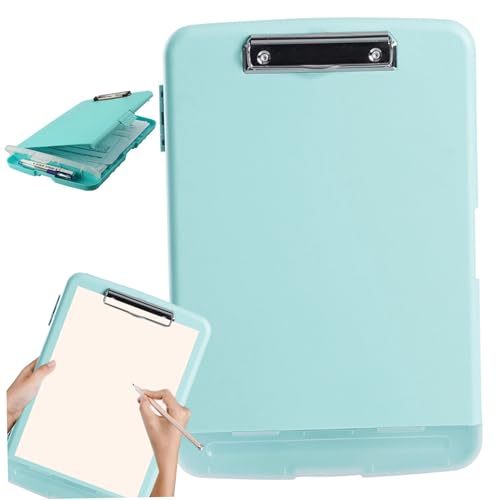 Zwischenablage mit Speicher A4 PP Storage Clipabrette mit hängenden Loch Minimalist Blue Colfl-Board mit nicht rutschfestem Griff für die Krankenpflege, Schule, Büro mit Zwischenablage mit Speicher A4 PP Storage Clipabrette mit hängenden Loch Minimalist Blue Colfl-Board mit nicht rutschfestem Griff für die Krankenpflege, Schule, Büro mit von HWXZUUO