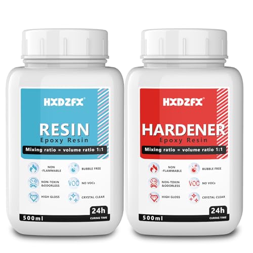 Epoxidharz 1000ml/1160g Glasklar Kunstharz Gießen Epoxy Resin - 2 teiliges Gießharz für Resin Kunst Projekte, Schmuckherstellung - Kommt mit epoxidharz zubehör Set Epoxidharz 1000ml/1160g Glasklar Kunstharz Gießen Epoxy Resin - 2 teiliges Gießharz für Resin Kunst Projekte, Schmuckherstellung - Kommt mit epoxidharz zubehör Set von HXDZFX