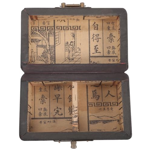 HXFFXHF Abschließbare Vintage-Schmuckschatulle aus Holz, Organizer für Halsketten, Ohrringe, kompaktes Design für Wohnzimmer, Büro, Ornamente HXFFXHF Abschließbare Vintage-Schmuckschatulle aus Holz, Organizer für Halsketten, Ohrringe, kompaktes Design für Wohnzimmer, Büro, Ornamente von HXFFXHF