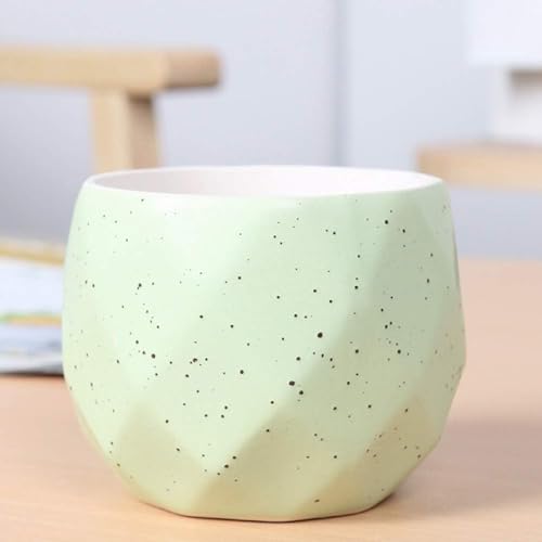 HXFFXHF Sukkulenter Blumentopf frische kreative Keramikfarbe Topf Fleisch Pflanze kreative Pflanzentopf Bunt Mini-Pflanze handgefertigt Garten Home Office Dekor Pflanzer Schöne Landschaft-weiß (blau) von HXFFXHF